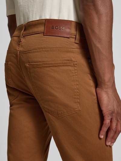 BOSS Slim fit broek van katoenmix, model 'DELAWARE' Camel - 3