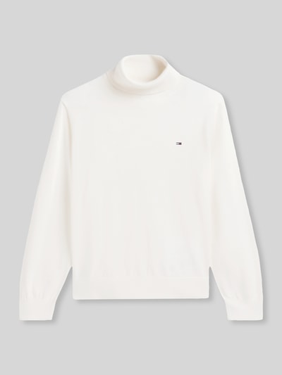 Tommy Jeans Regular Fit Rollkragenpullover aus reiner Baumwolle Weiss 2