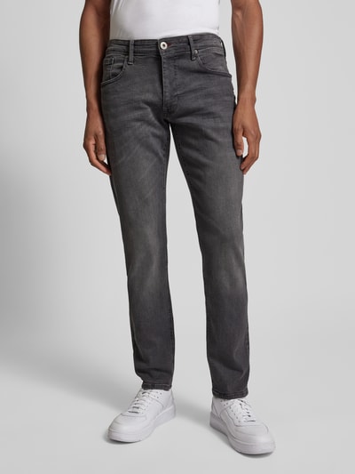 Petrol Slim fit jeans in 5-pocketmodel Middengrijs - 4