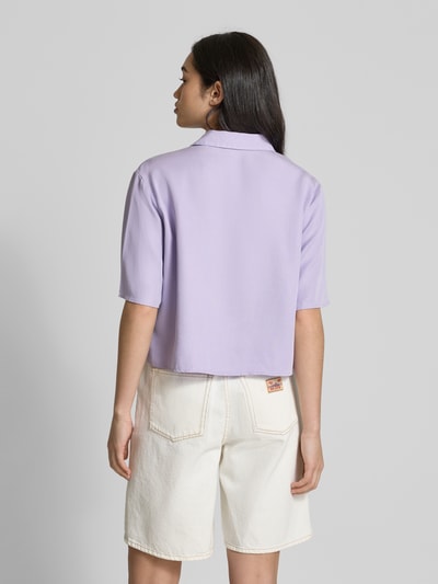 Marc O'Polo Denim Cropped Hemdbluse mit Knopfleiste Flieder 5
