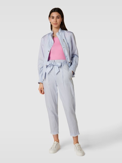 Marc Cain Stoffen broek met labeldetail Lichtblauw - 1