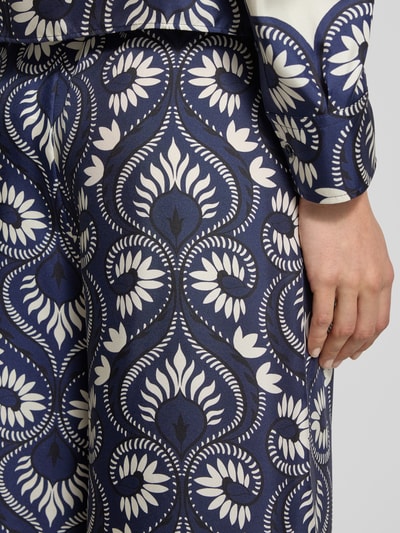 Weekend Max Mara Krój loose fit Szerokość Spodnie z czystej Jedwab Model 'DOTTICO' Granatowy 3