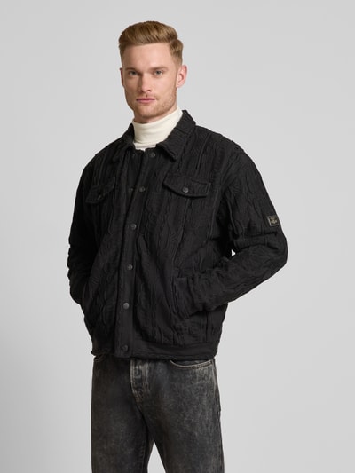 CARLO COLUCCI Regular Fit Blouson mit Label-Patch Black 4