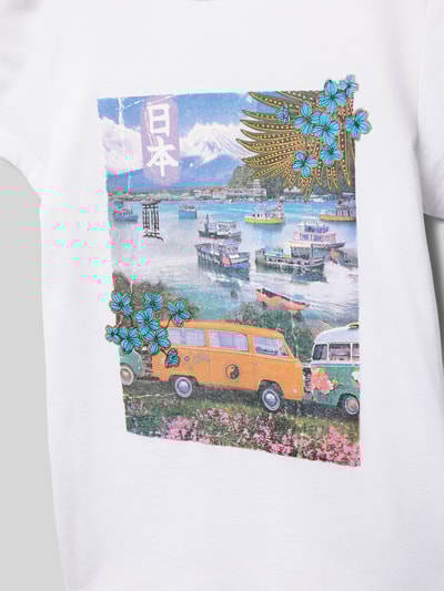 s.Oliver RED LABEL T-shirt o kroju regular fit z czystej bawełny Biały 2