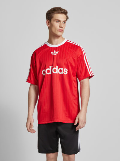 adidas Originals T-shirt met labelprint Rood - 4