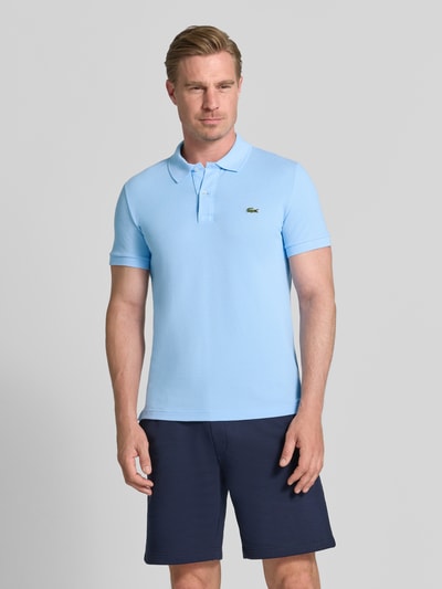 Lacoste slim fit poloshirt van puur katoen Lichtblauw - 4