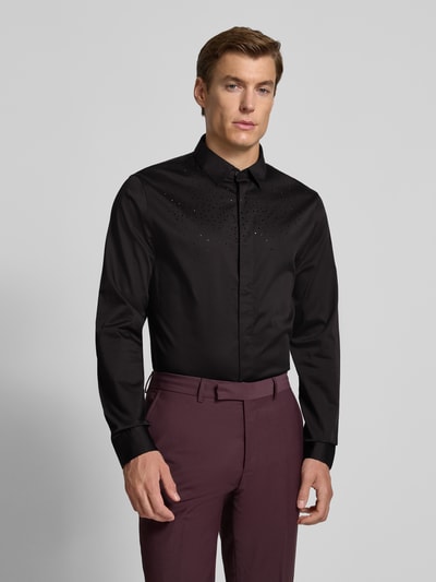 ARMANI EXCHANGE Regular fit vrijetijdsoverhemd met knoopsluiting, model 'CAMICIA' Zwart - 4
