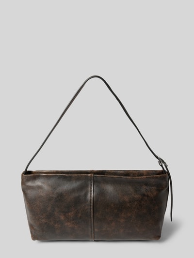 LIEBESKIND BERLIN Hobotas van leer met deelnaad, model 'FIONA' Donkerbruin - 4