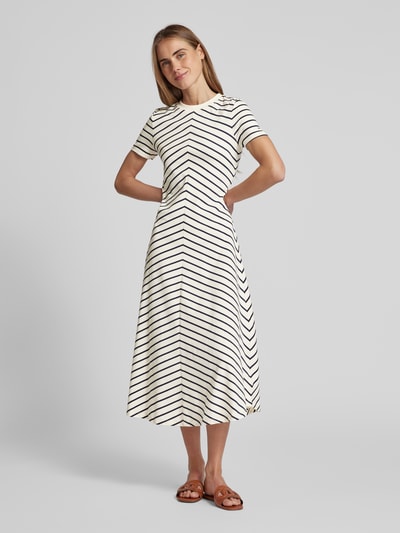 Tommy Hilfiger Midi-jurk met ronde hals, model 'MODERN F&F' Wit - 4