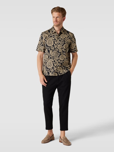 Marc O'Polo Freizeithemd mit Paisley-Dessin Modell 'Camp' Black 1