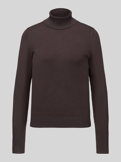 Jake*s Collection Regular Fit Rollkragenpullover aus Viskose-Mix Schoko 2