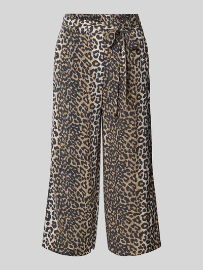 Only Regular fit culotte met all-over motief, model 'NOVA' Zand - 2