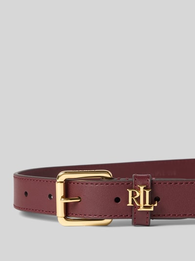 Lauren Ralph Lauren Gürtel aus Rindsleder mit Label-Applikation Dunkelrot 2