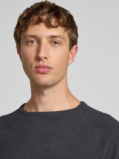 Blend Gebreide pullover met ronde hals, model 'DANTE' Antraciet - 3