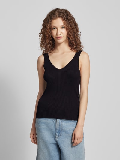 Tom Tailor Denim Stricktop mit V-Ausschnitt Black 4