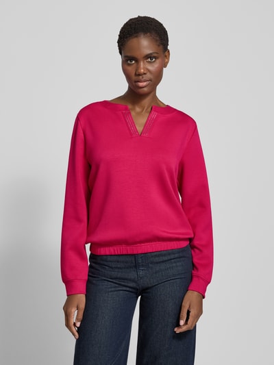Tom Tailor Regular Fit Sweatshirt mit Viskose-Anteil Pink 4