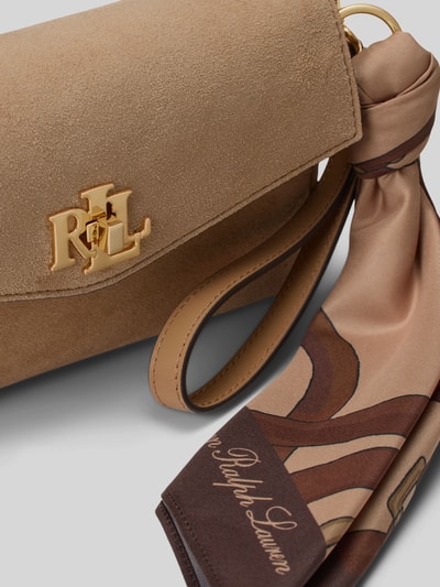 Lauren Ralph Lauren Umhängetasche aus echtem Schafsleder Camel 6