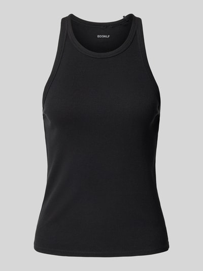 ECOALF Tanktop mit gerippten Abschlüssen Modell 'ARLES' Black 1