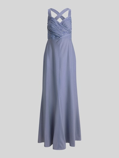 Produktfoto, Körpernahes Abendkleid mit Sweetheart-Ausschnitt von Lauren Ralph Lauren, Mehrfarbig, Gestreift, Maxi-Länge, Taft, Abnäher, breite Träger