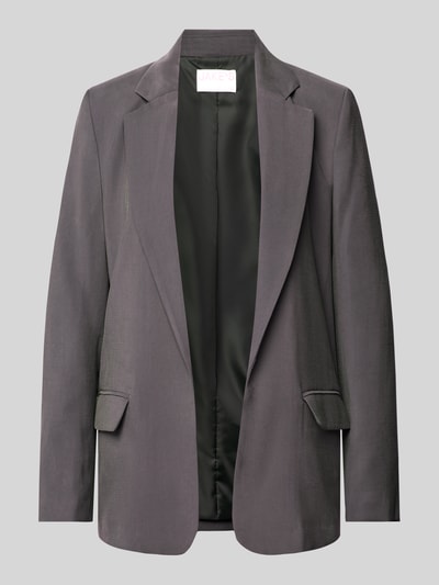 Jake*s Collection Blazer in unifarbenem Design mit Pattentaschen Dunkelgrau 2