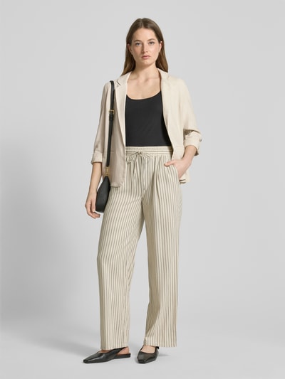 Vero Moda Loose Fit Kurzblazer aus Viskose-Leinen-Mix Modell 'JESMILO' Sand 1