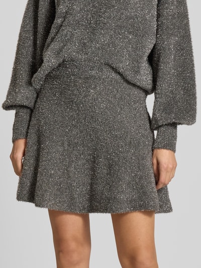 YAS Minirok met elastische band, model 'LISTRA' Zilver - 3