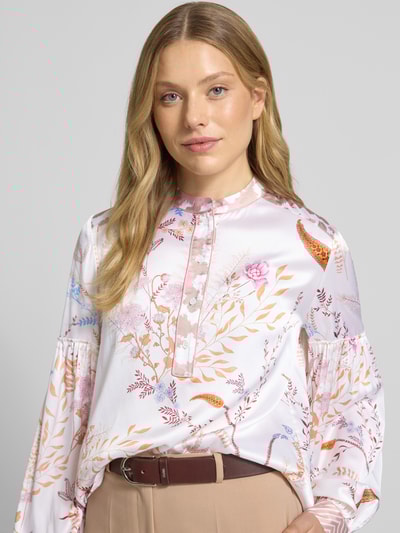 Herzensangelegenheit Regular Fit Seidenbluse mit Knopfleiste Modell 'Sienna' Offwhite 3