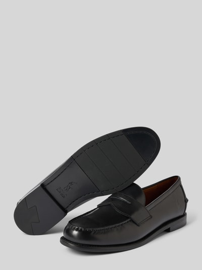 Polo Ralph Lauren Penny Loafer aus Leder mit Schaftbrücke Modell 'ALSTON' Black 4