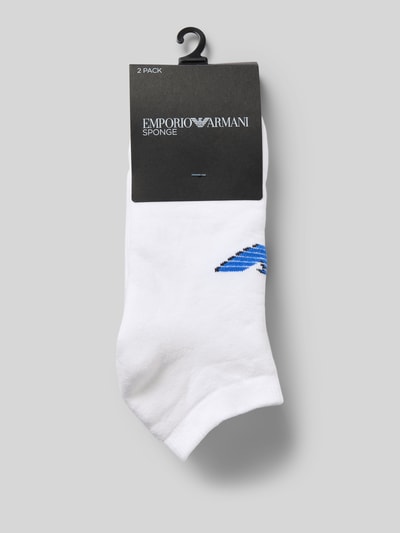 Emporio Armani Socken mit Label-Print im 2er-Pack Weiss 3