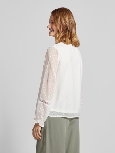 Vero Moda Blouse met vetersluitingen, model 'LEAH' Wit - 5