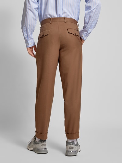 JOOP! Collection Regular Fit Bundfaltenhose mit Eingrifftaschen Camel 5