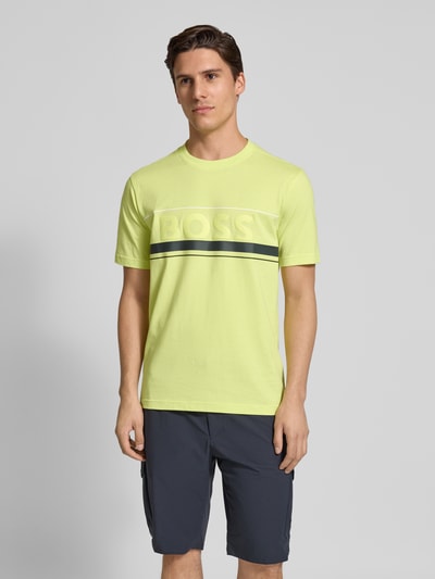 BOSS Green Regular Fit T-Shirt aus reiner Baumwolle Modell 'ICONIC ZONE' Hellgruen 4
