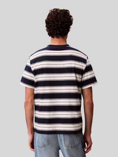 Calvin Klein Jeans męski t-shirt o kroju regular fit z mieszanki bawełny Granatowy 5
