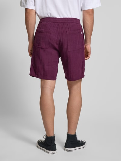 REVIEW Regular Fit Shorts aus Musselin Pflaume 5