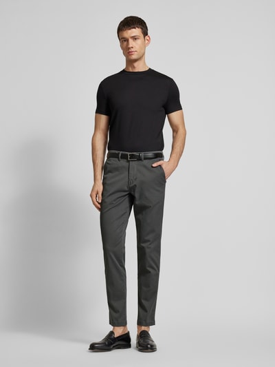SELECTED HOMME Slim Fit Chino in unifarbenem Design Modell 'NEW Miles' Dunkelgrau 1