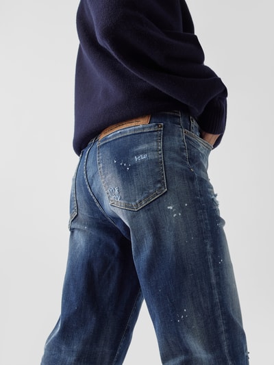 Dsquared2 Straight Fit Jeans im Destroyed-Look Blau Melange 3