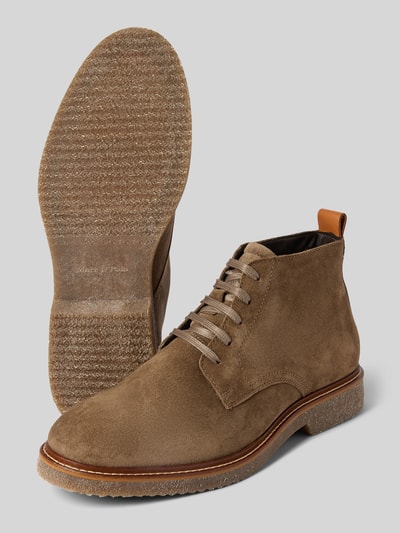 Marc O'Polo Veterschoen van suède Taupe - 4