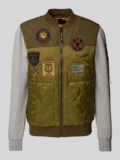 PME Legend Sweatjacke mit Badges Gruen 2