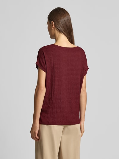 s.Oliver RED LABEL Relaxed fit T-shirt met stretch Bordeaux - 5