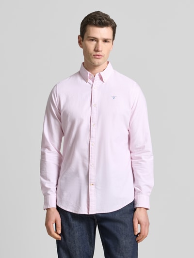Barbour Tailored Fit Freizeithemd aus reiner Baumwolle Modell 'STRIPED OXFORD' Pink 4