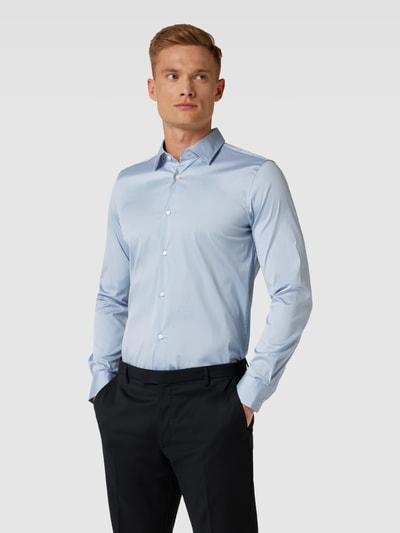 JOOP! Slim Fit Business-Hemd mit Kentkragen Jeansblau 4