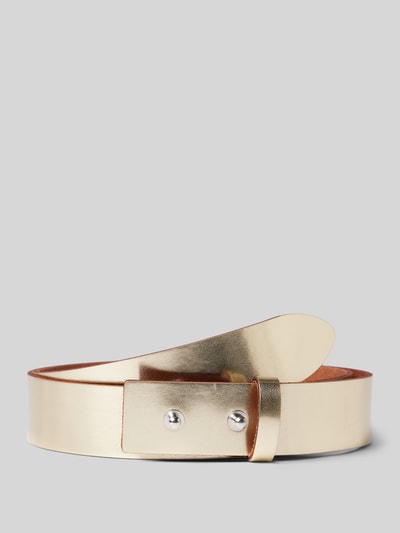 Vanzetti Riem van leer in metallic look Goud gemêleerd - 1