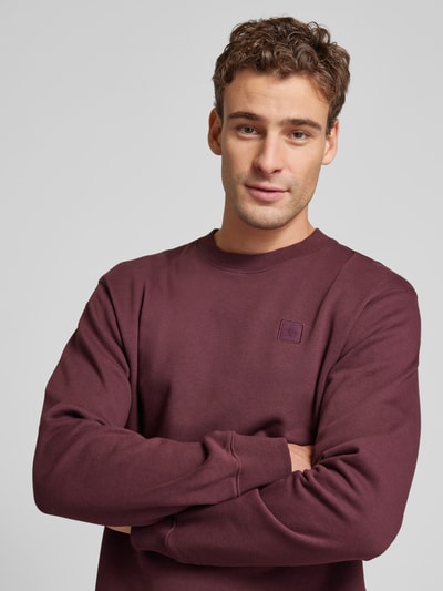 Scotch & Soda Sweatshirt mit Label-Badge Bordeaux 3