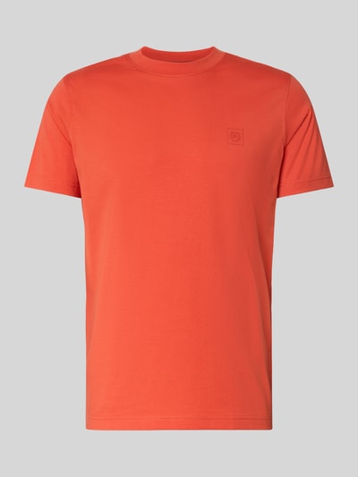 Produktfoto, T-Shirt mit Rundhalsausschnitt und Logo-Print von Lerros aus Baumwoll-Mix, Regular-Fit, Rückseite 71 cm bei Größe M, Herren T-Shirt