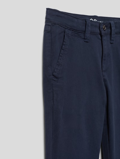 s.Oliver RED LABEL Slim Fit Chino mit Paspeltasche am Gesäß Marineblau 2