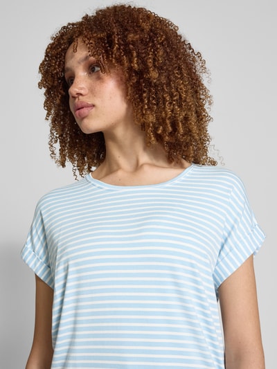 Only T-shirt o kroju regular fit  Jasnoniebieski 3