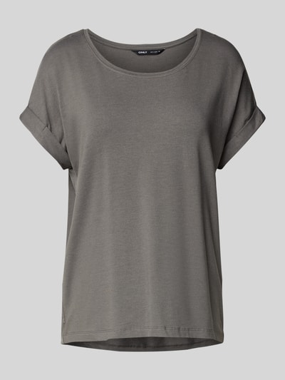 Only Relaxed fit T-shirt van viscosemix, model 'MOSTER' Lichtgrijs - 2