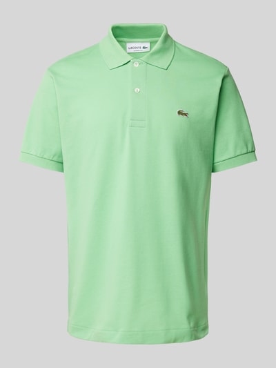 Lacoste Koszulka polo o kroju classic fit z aplikacją z logo Jabłkowozielony 2