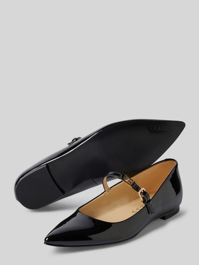 Guess Spitz zulaufende Ballerinas mit Label-Detail Modell 'DANNEL' Black 3