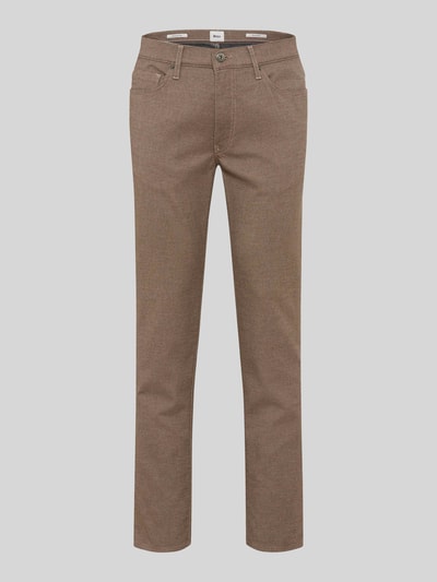 Brax Regular Fit Chino aus Baumwoll-Mix mit Viskose-Anteil Modell 'Wool Look Flex' Camel 2